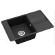 Каменная кухонная мойка Aquasanita Bella SQB101 AW Black Metallic 601 Черный металлик