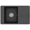 Каменная кухонная мойка Aquasanita Bella SQB101 AW Black Metallic 601 Черный металлик
