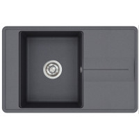 Кам'яна кухонна мийка Aquasanita Bella SQB101 AW Graphite 222 Графіт