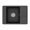 Каменная кухонная мойка Aquasanita Bella SQB102 AW Black Metallic 601 Черный металлик