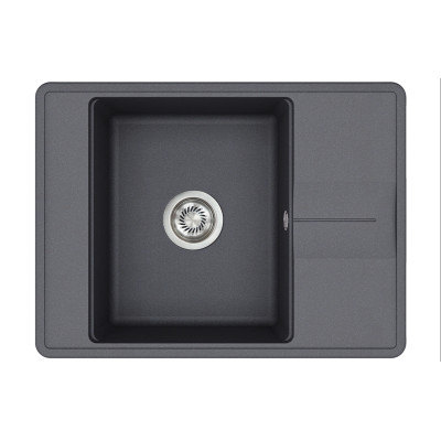 Кам'яна кухонна мийка Aquasanita Bella SQB102 AW Graphite 222 Графіт