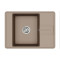 Каменная кухонная мойка Aquasanita Bella SQB102 AW Warm Mocha 114 Коричневый