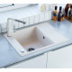 Каменная кухонная мойка Aquasanita Bella SQB102 AW Blanched almond 113 Миндаль