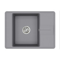 Каменная кухонная мойка Aquasanita Bella SQB102 AW Alumetallic 202 Серый металлик