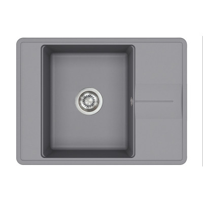 Каменная кухонная мойка Aquasanita Bella SQB102 AW Alumetallic 202 Серый металлик
