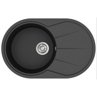 Кам'яна кухонна мийка Aquasanita Clarus SR101 AW Black Metallic 601 Чорний металік