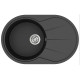 Кам'яна кухонна мийка Aquasanita Clarus SR101 AW Black Metallic 601 Чорний металік