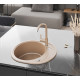 Каменная кухонная мойка Aquasanita Clarus SR102 AW Beige 110 Бежевый