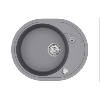 Каменная кухонная мойка Aquasanita Clarus SR102 AW Alumetallic 202 Серый металлик