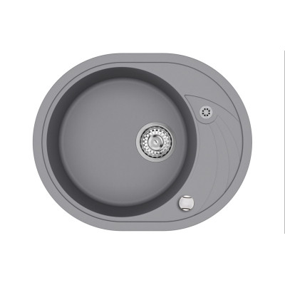 Кам'яна кухонна мийка Aquasanita Clarus SR102 AW Alumetallic 202 Сірий металік