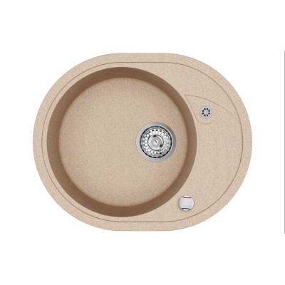 Каменная кухонная мойка Aquasanita Clarus SR102 AW Beige 110 Бежевый