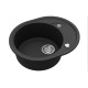 Кам'яна кухонна мийка Aquasanita Clarus SR102 AW Black Metallic 601 Чорний металік