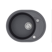 Кам'яна кухонна мийка Aquasanita Clarus SR102 AW Graphite 222 Графіт