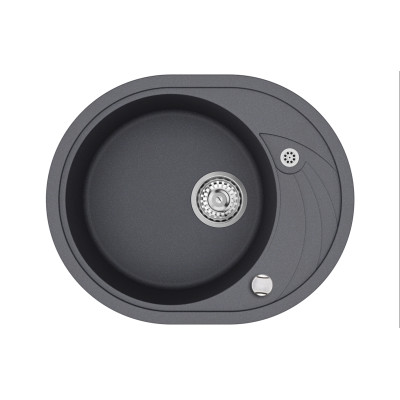 Кам'яна кухонна мийка Aquasanita Clarus SR102 AW Graphite 222 Графіт
