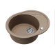 Кам'яна кухонна мийка Aquasanita Clarus SR102 AW Warm Mocha 114 Коричневий