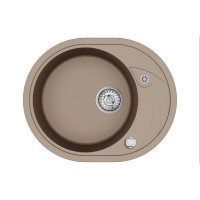 Кам'яна кухонна мийка Aquasanita Clarus SR102 AW Warm Mocha 114 Коричневий