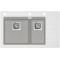 Каменная кухонная мойка Aquasanita Delicia Plus GQD150W-AW Argent 220 Теплый бетон/белое стекло