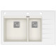 Каменная кухонная мойка Aquasanita Delicia Plus GQD150W-AW Alba 710 Белый/белое стекло