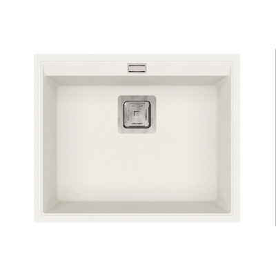 Каменная кухонная мойка Aquasanita Delicia SQD100W Alba 710 Белый, под столешницу