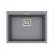 Каменная кухонная мойка Aquasanita Delicia SQD100W Alumetallic 202 Серый металлик, под столешницу