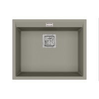 Каменная кухонная мойка Aquasanita Delicia SQD100W Argent 220 Теплый бетон, под столешницу