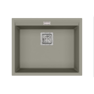 Каменная кухонная мойка Aquasanita Delicia SQD100W Argent 220 Теплый бетон, под столешницу
