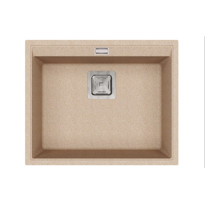 Кам'яна кухонна мийка Aquasanita Delicia SQD100 Beige 110 Бежевий, під стільницю