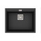 Каменная кухонная мойка Aquasanita Delicia SQD100W Black Metallic 601 Черный металлик, под столешницу