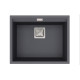 Каменная кухонная мойка Aquasanita Delicia SQD100W Graphite 222 Графит, под столешницу