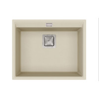 Каменная кухонная мойка Aquasanita Delicia SQD100W Silica 111 Бежевый, под столешницу