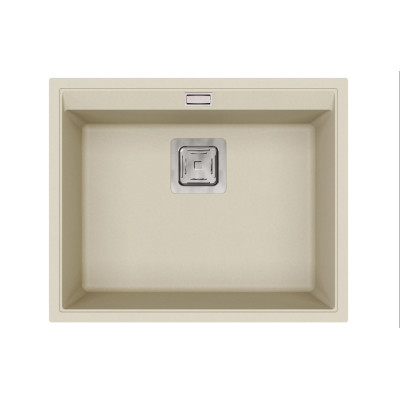 Каменная кухонная мойка Aquasanita Delicia SQD100W Silica 111 Бежевый, под столешницу