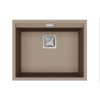 Кам'яна кухонна мийка Aquasanita Delicia SQD100 Warm Mocha 114 Коричневий, під стільницю