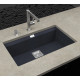 Каменная кухонная мойка Aquasanita Delicia SQD101 AW Blanched almond 113 Миндаль, под столешницу