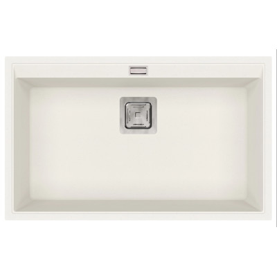 Кам'яна кухонна мийка Aquasanita Delicia SQD101 AW Alba 710 Білий, під стільницю