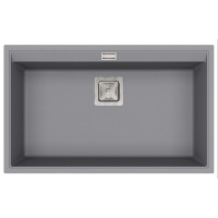 Кам'яна кухонна мийка Aquasanita Delicia SQD101 AW Alumetallic 202 Сірий металік, під стільницю Кам'яна кухонна мийка Aquasanita Delicia SQD101 AW Alumetallic 202 Сірий металік, під стільницю