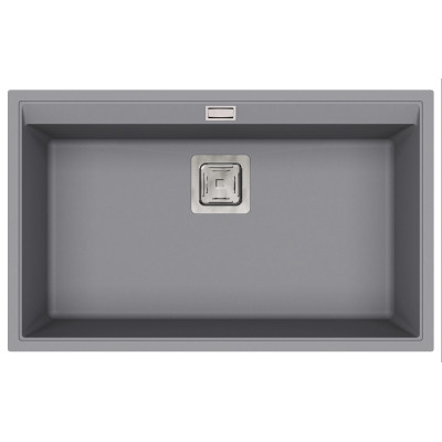 Кам'яна кухонна мийка Aquasanita Delicia SQD101 AW Alumetallic 202 Сірий металік, під стільницю