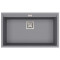 Каменная кухонная мойка Aquasanita Delicia SQD101 AW Alumetallic 202 Серый металлик, под столешницу