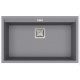Кам'яна кухонна мийка Aquasanita Delicia SQD101 AW Alumetallic 202 Сірий металік, під стільницю