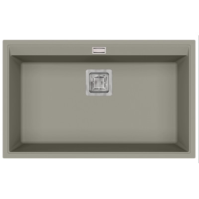 Каменная кухонная мойка Aquasanita Delicia SQD101 AW Argent 220 Теплый бетон, под столешницу