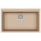 Каменная кухонная мойка Aquasanita Delicia SQD101 AW Beige 110 Бежевый, под столешницу