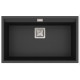 Кам'яна кухонна мийка Aquasanita Delicia SQD101 AW Black Metallic 601 Чорний металік, під стільницю