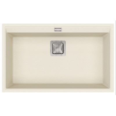 Каменная кухонная мойка Aquasanita Delicia SQD101 AW Blanched almond 113 Миндаль, под столешницу