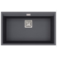 Кам'яна кухонна мийка Aquasanita Delicia SQD101 AW Graphite 222 Графіт, під стільницю
