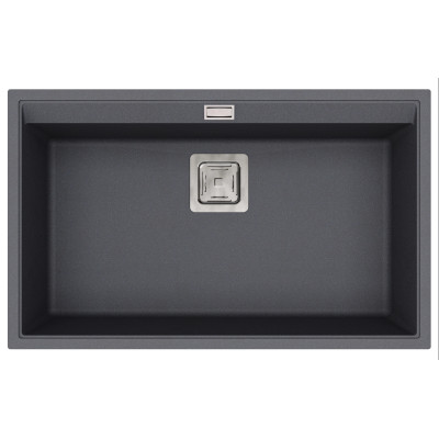 Каменная кухонная мойка Aquasanita Delicia SQD101 AW Graphite 222 Графит, под столешницу