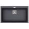 Каменная кухонная мойка Aquasanita Delicia SQD101 AW Graphite 222 Графит, под столешницу