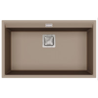 Кам'яна кухонна мийка Aquasanita Delicia SQD101 AW Warm Mocha 114 Коричневий, під стільницю