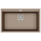 Каменная кухонная мойка Aquasanita Delicia SQD101 AW Warm Mocha 114 Коричневый, под столешницу
