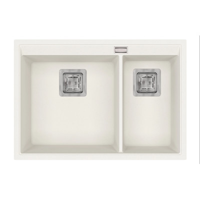 Каменная кухонная мойка Aquasanita Delicia SQD150W Alba 710 Белый, под столешницу