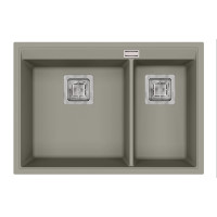 Каменная кухонная мойка Aquasanita Delicia SQD150W Argent 220 Теплый бетон, под столешницу
