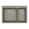 Каменная кухонная мойка Aquasanita Delicia SQD150W Argent 220 Теплый бетон, под столешницу